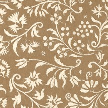 Golden and Ivory Floral Print Italian Paper ~ Tassotti